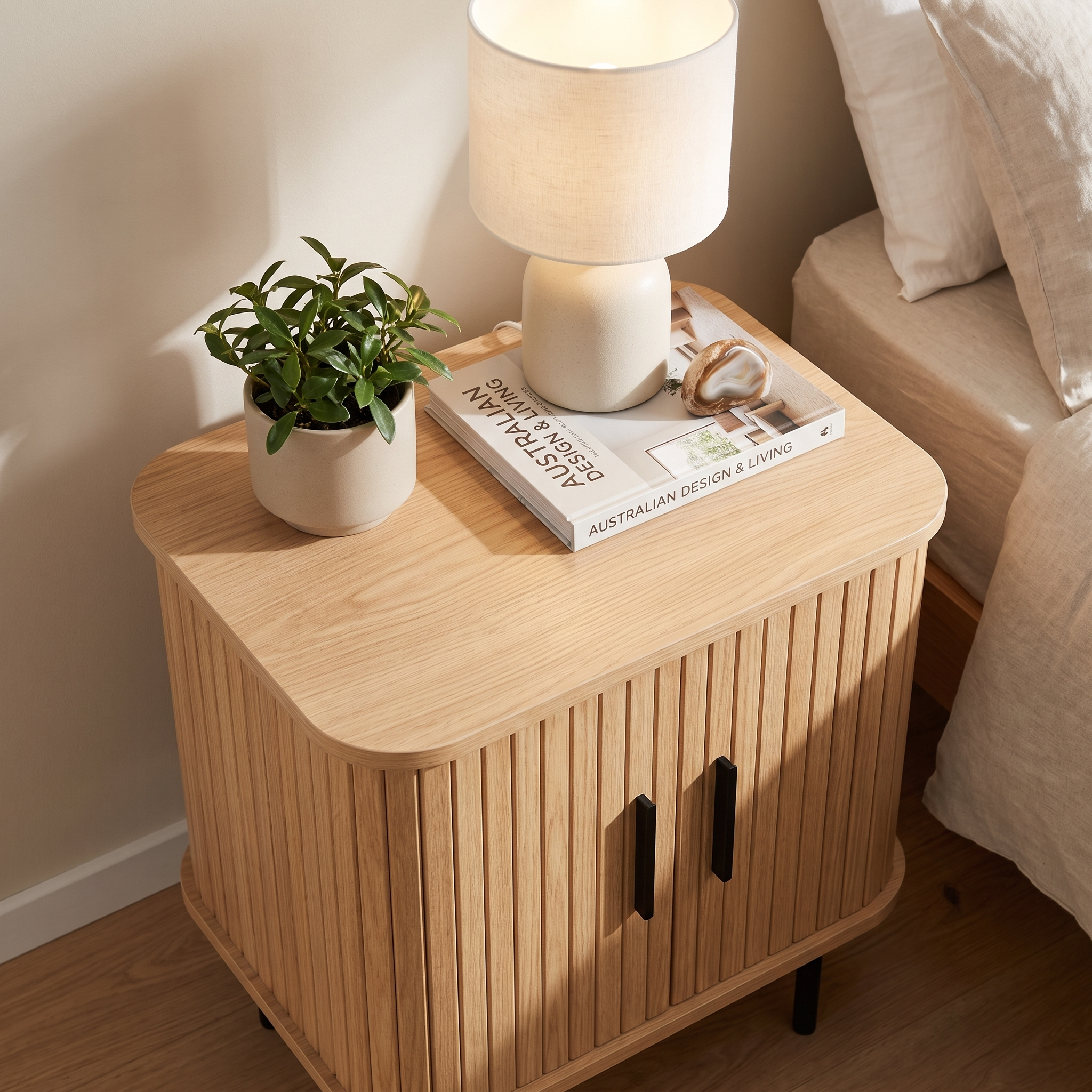 Løkken Slatted Bedside Table