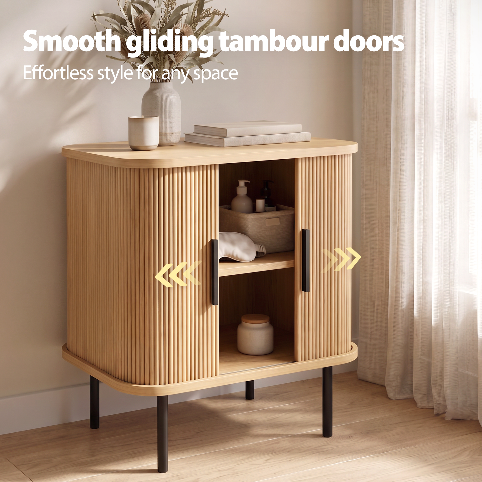 Løkken Slatted Bedside Table