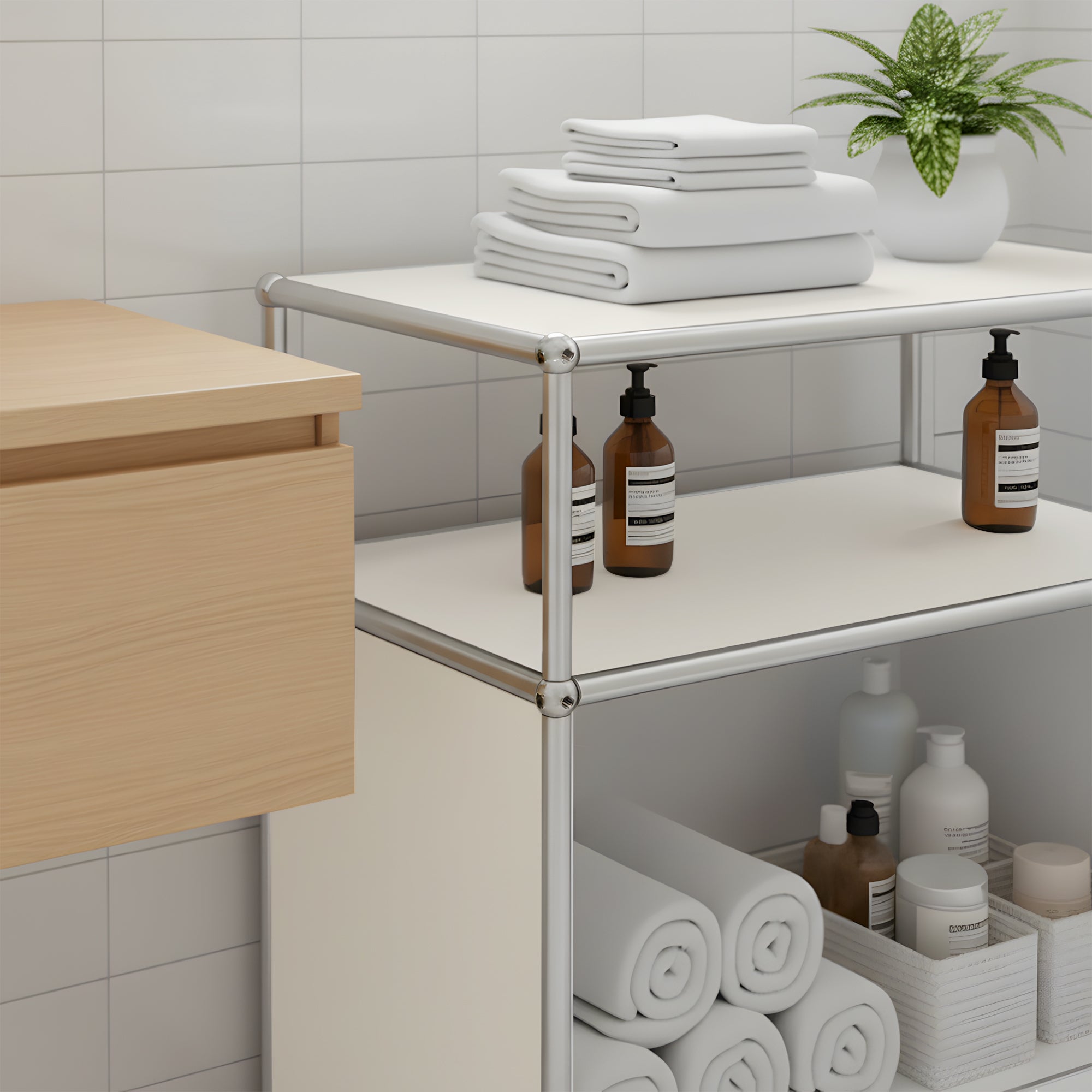 Rødovre Stainless Steel Bedside Table