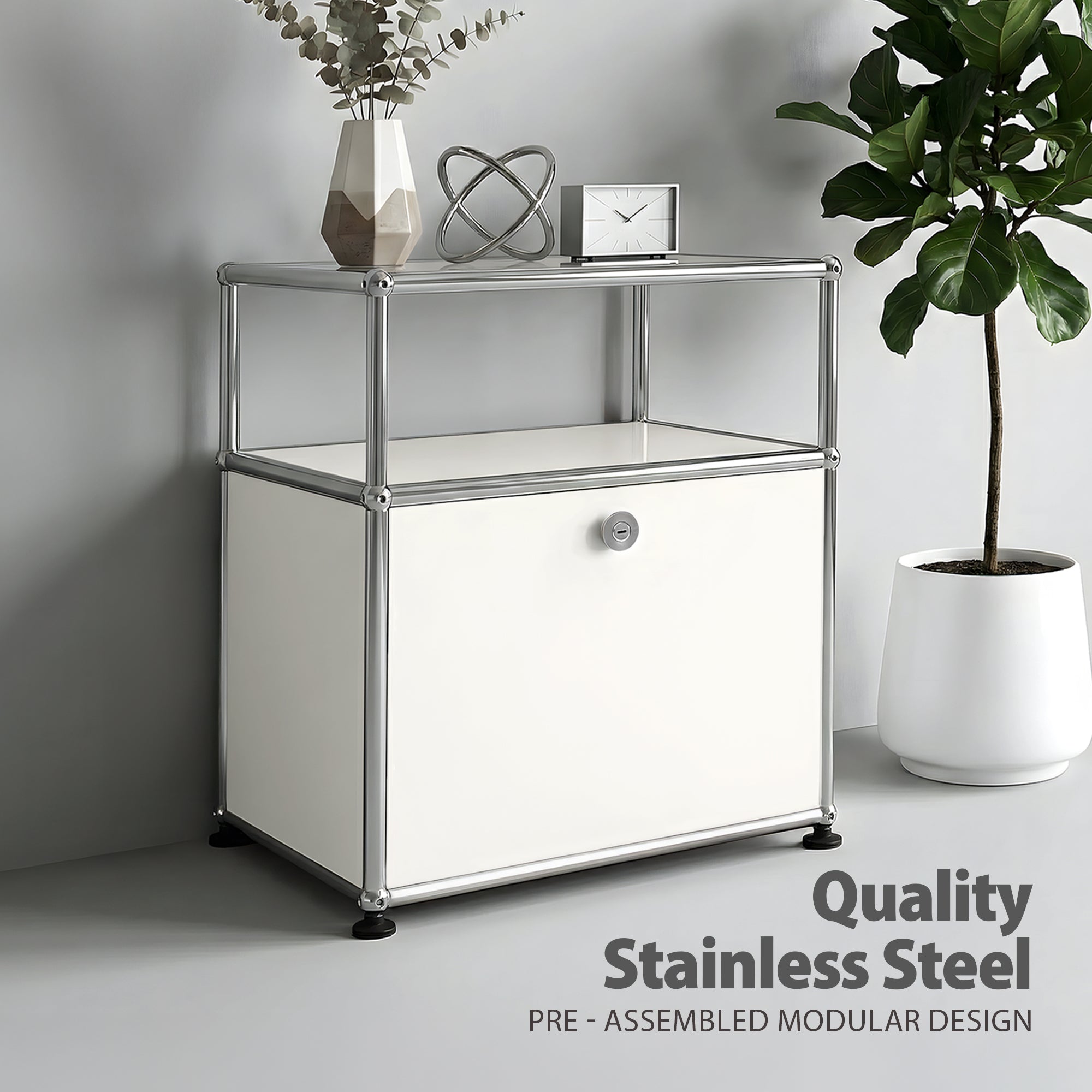 Rødovre Stainless Steel Bedside Table