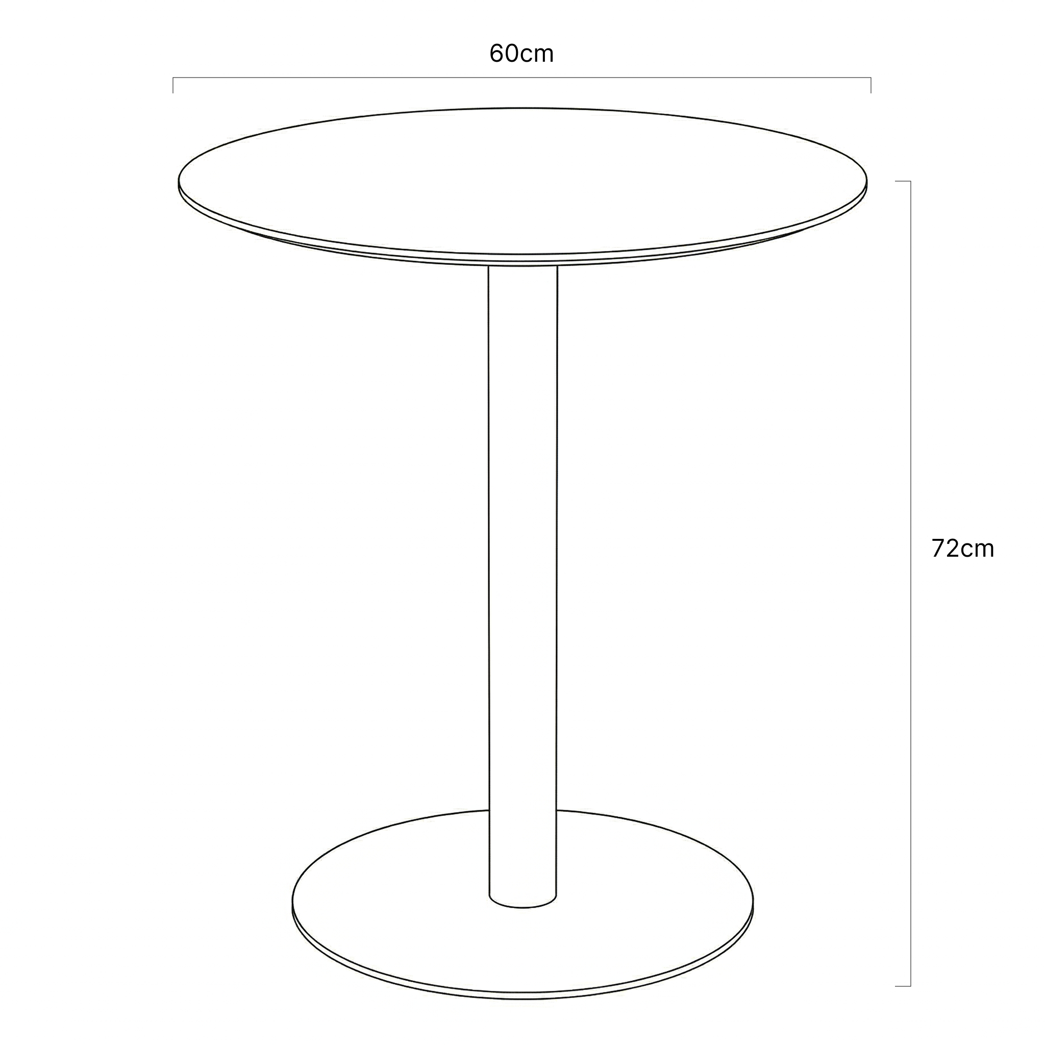 Slagelse Metal Round Side Table