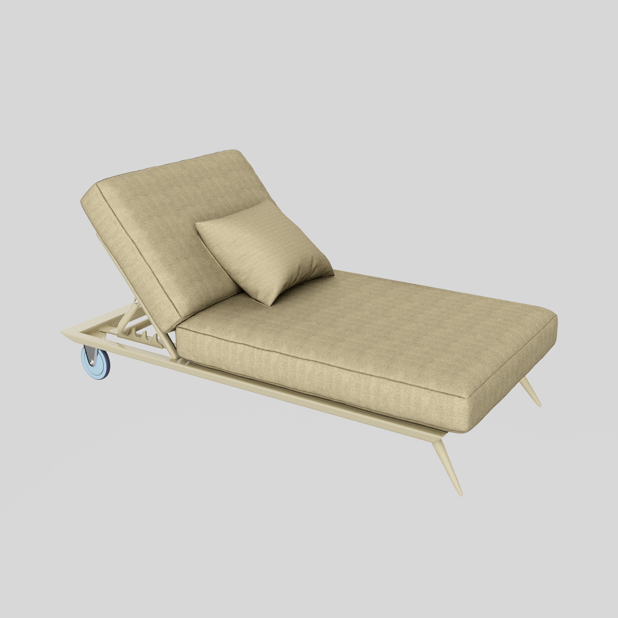 Södra Vägen Single Light Brown Reclining Sun Lounger