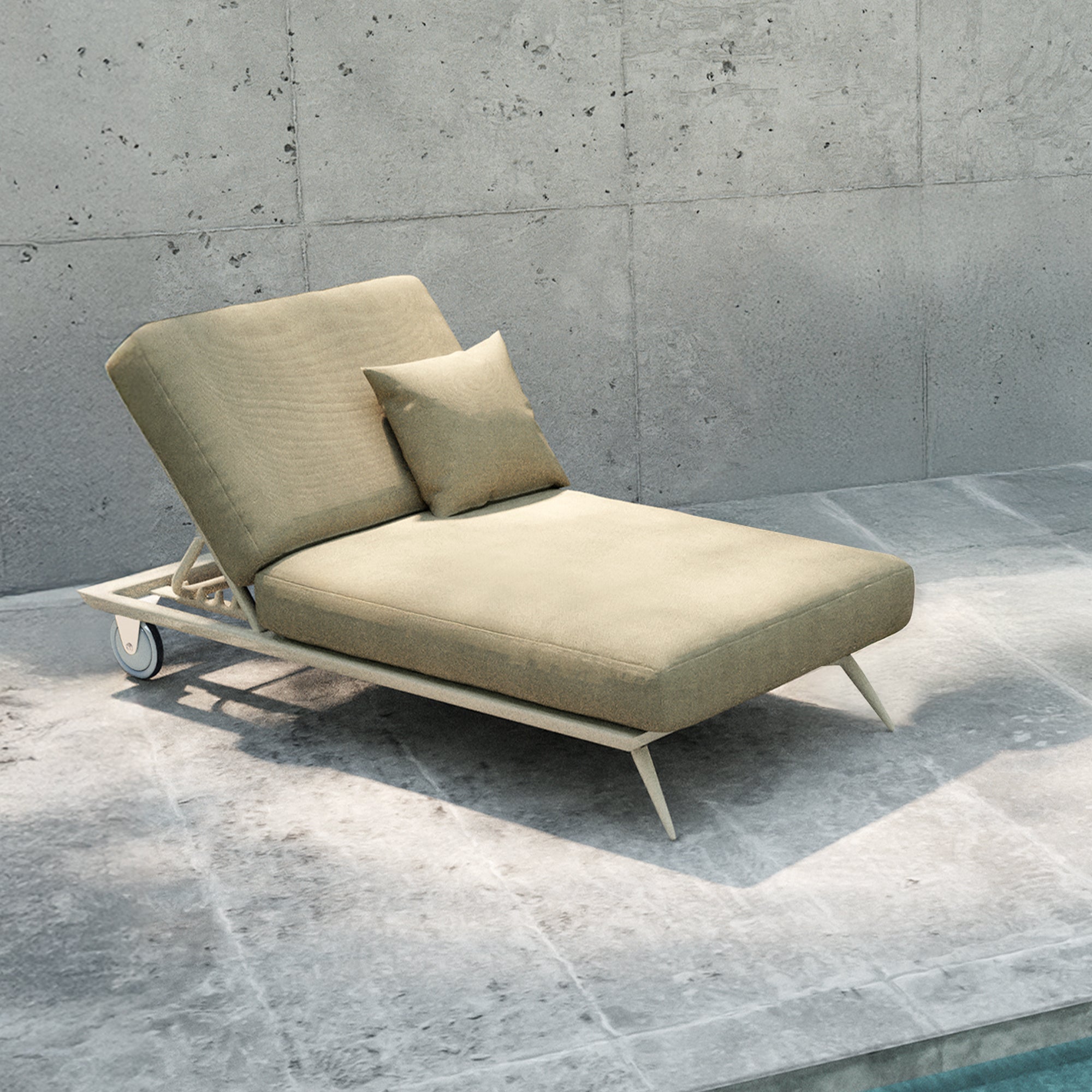 Södra Vägen Single Light Brown Reclining Sun Lounger