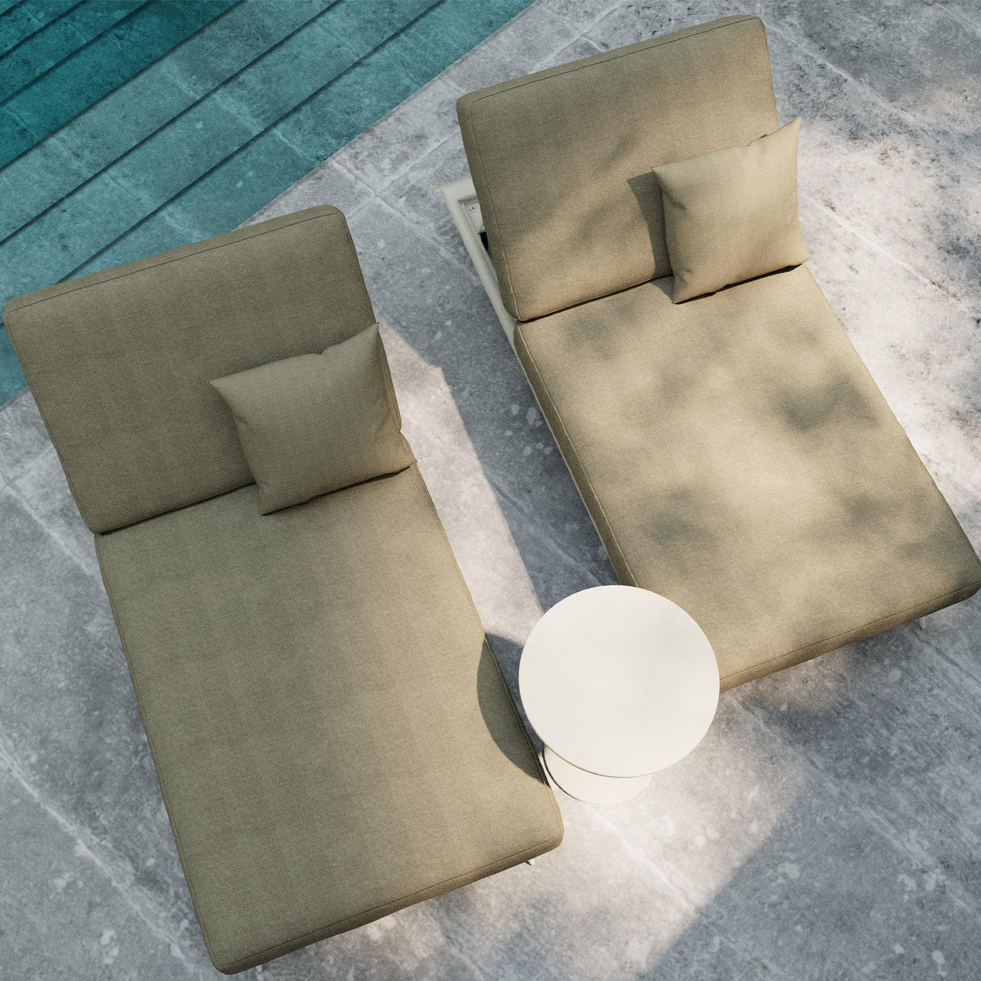 Södra Vägen Single Light Brown Reclining Sun Lounger