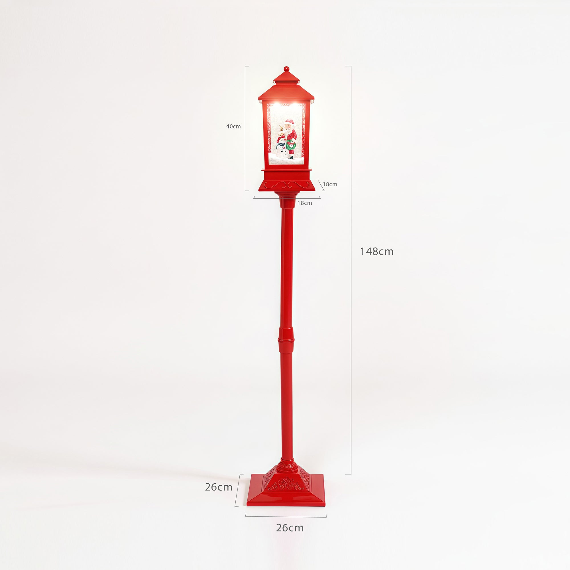 Storgatan Christmas Lamp Post - Red