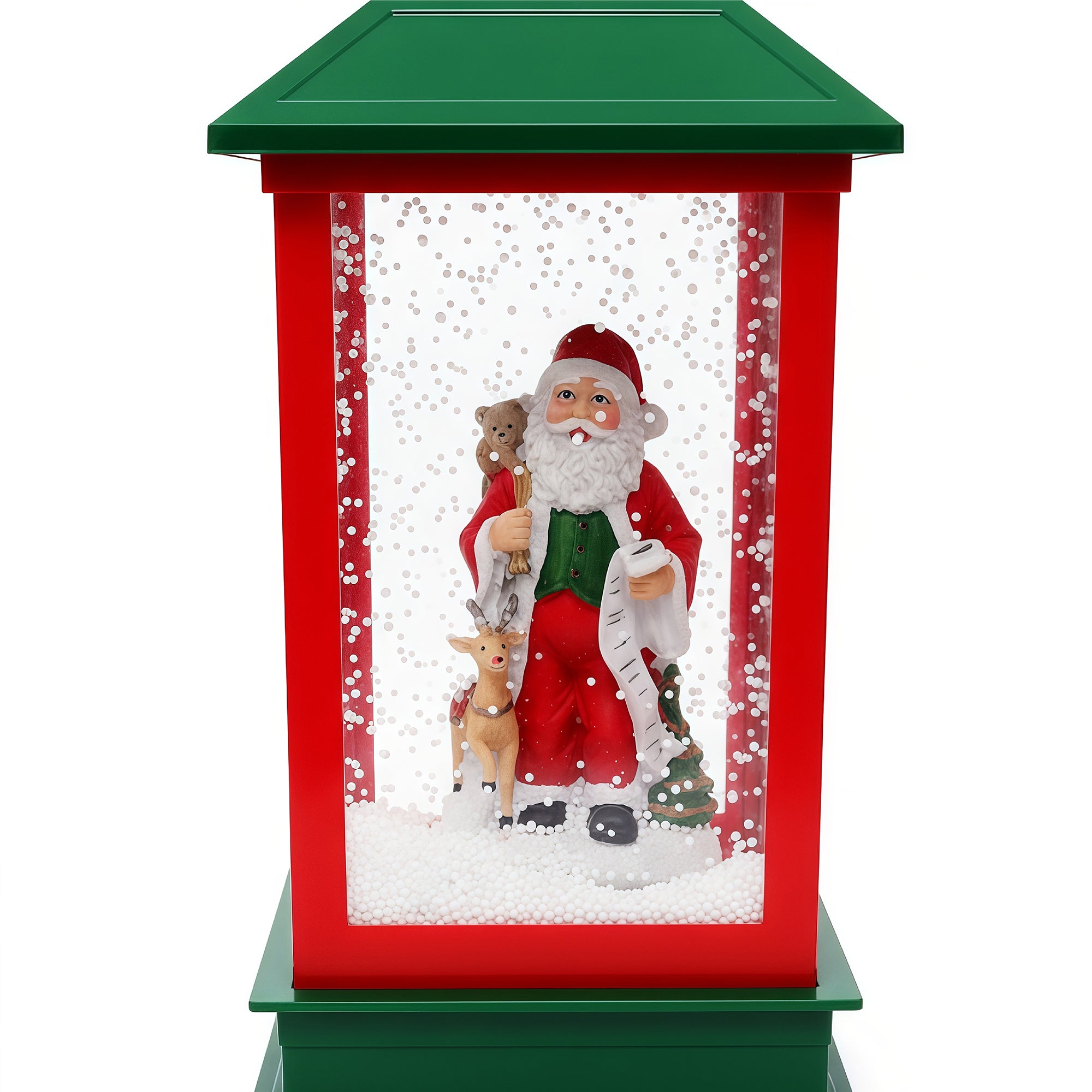 glowing green holiday lamp post for indoor decoration