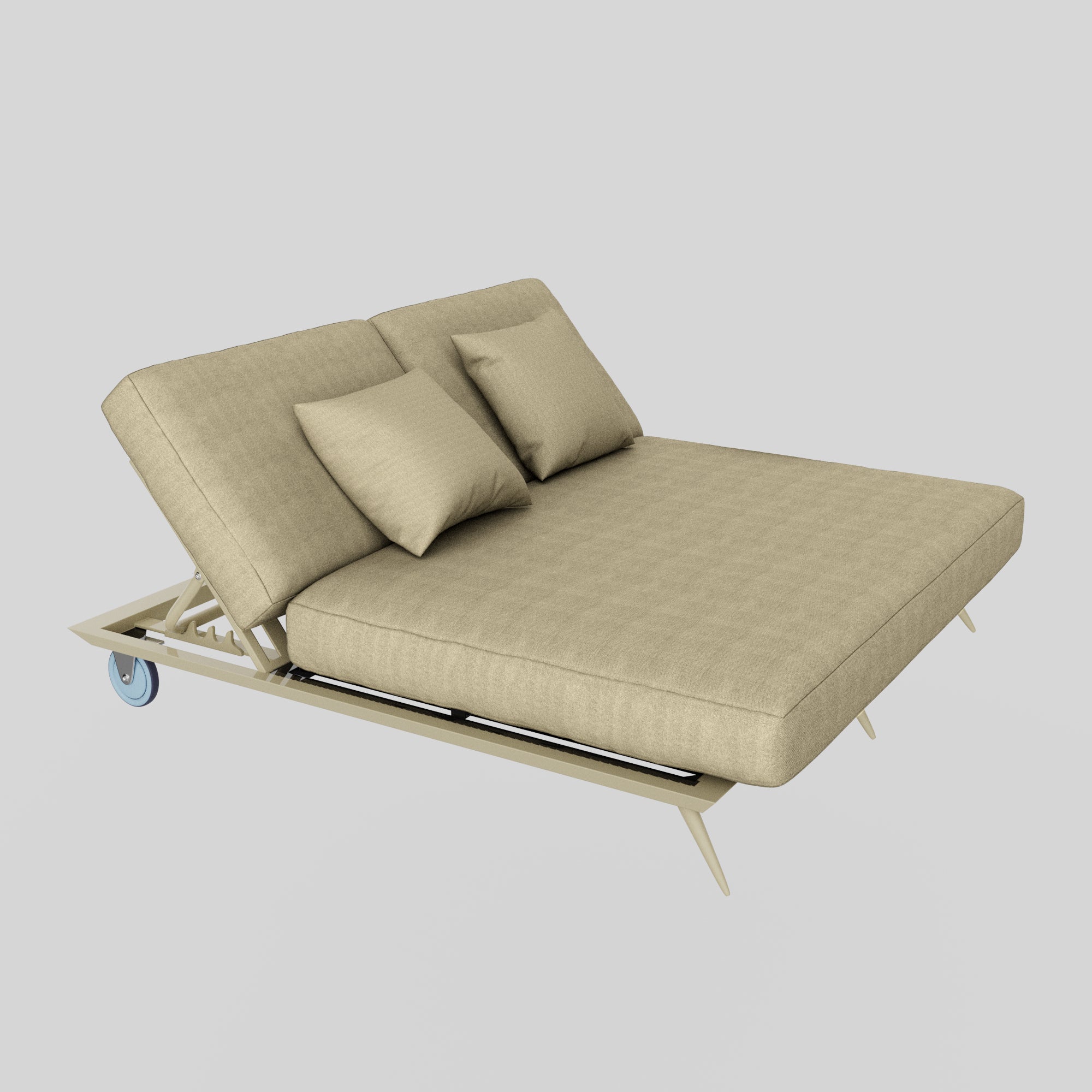 Strandvägen Double Light Brown Reclining Sun Lounger
