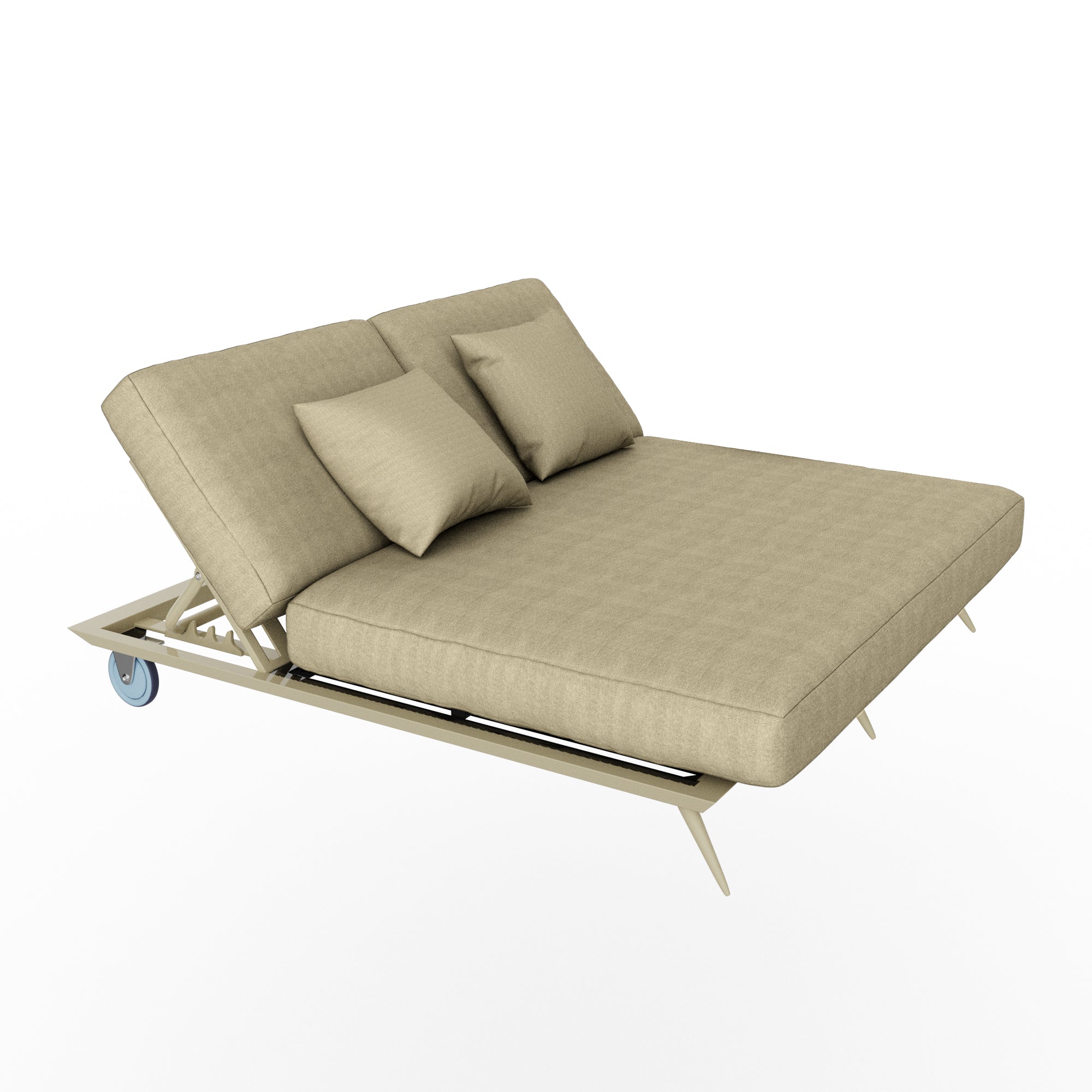 Strandvägen Double Light Brown Reclining Sun Lounger