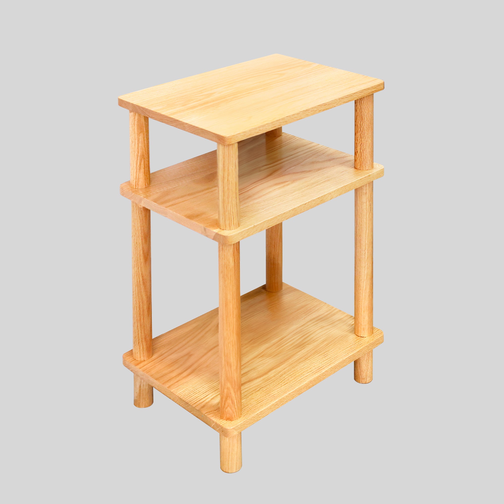 Ribe 3 Tier Solid Oak Tall Display Rack