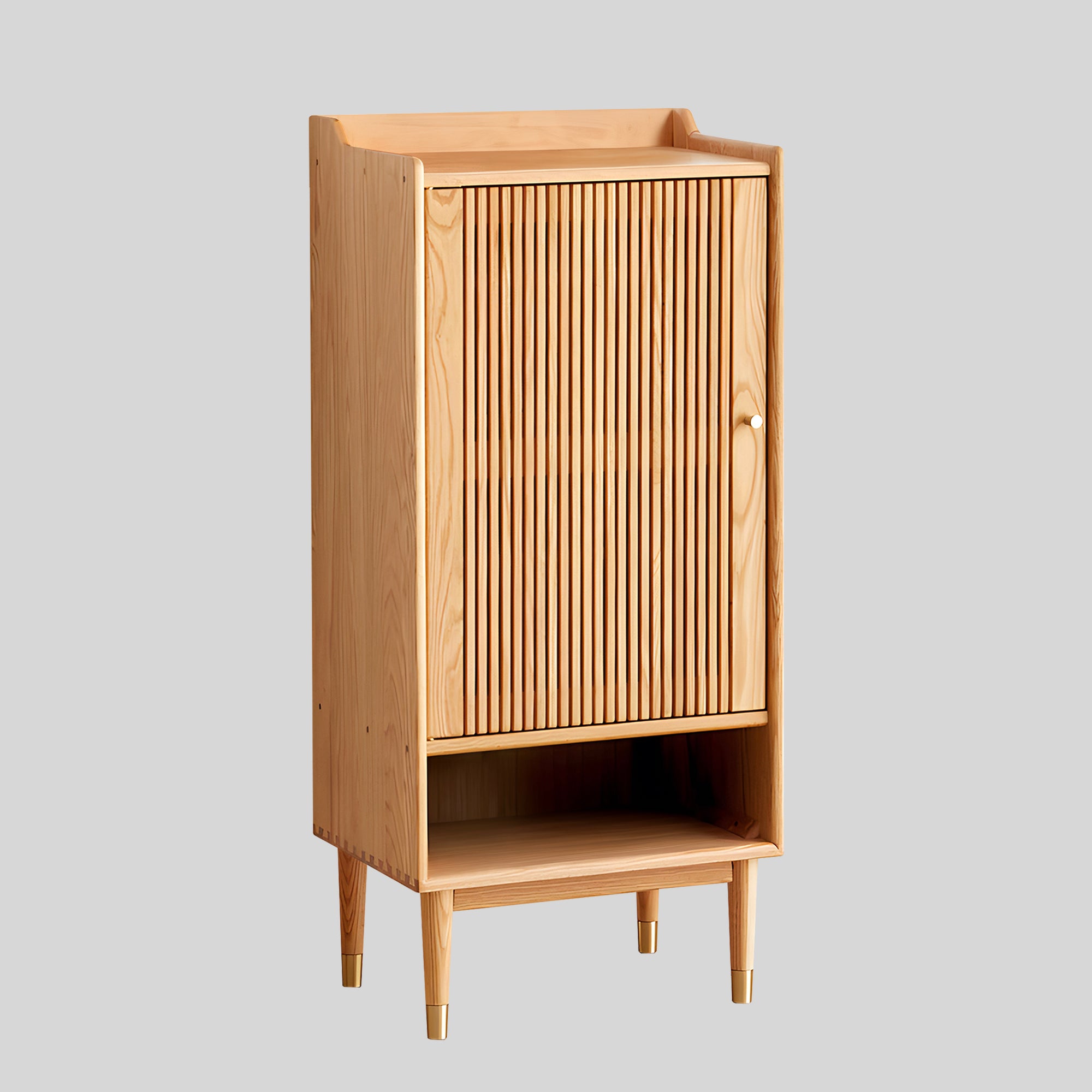 Hamar 5 Layer Solid Oak Wood Shoe Cabinet