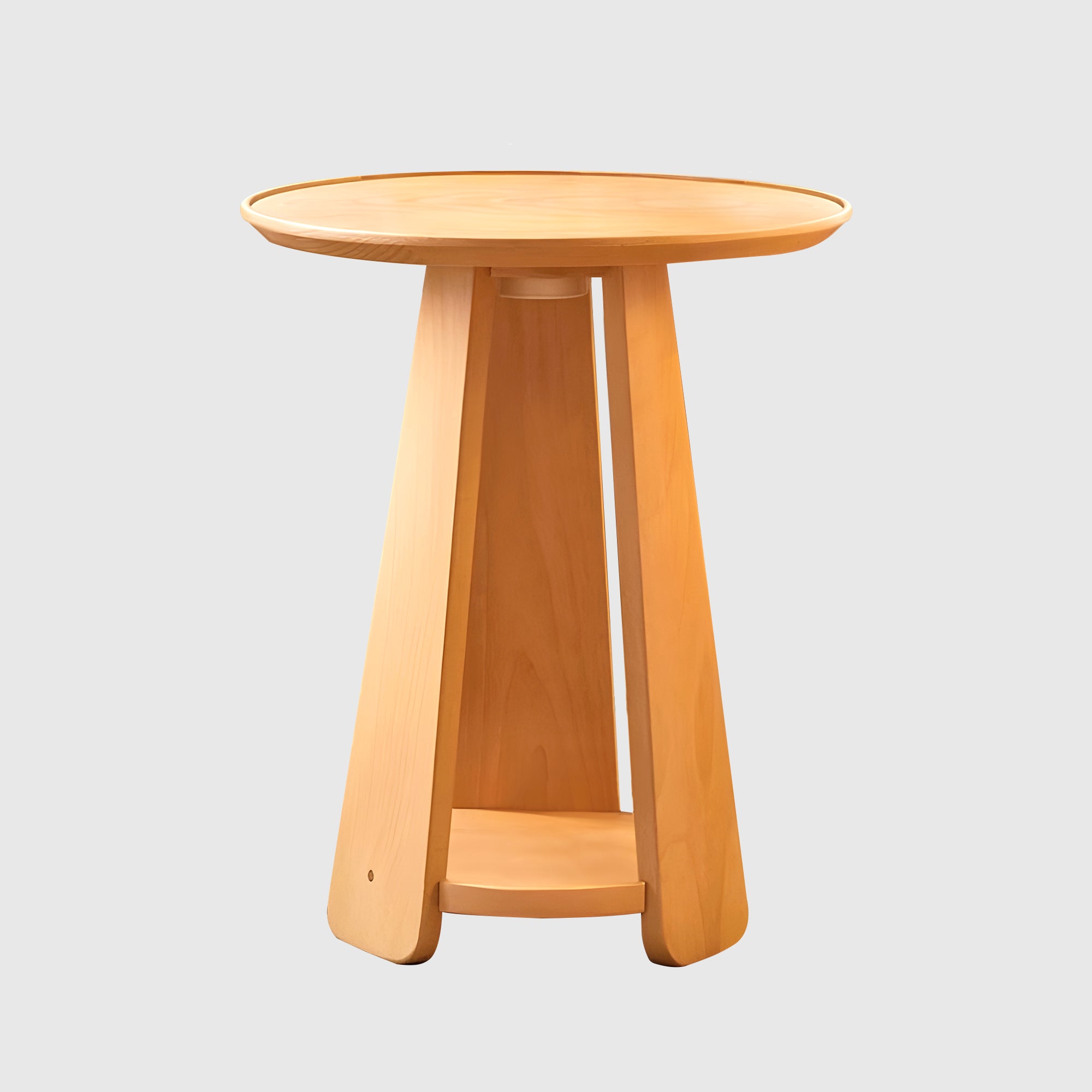 Esbjerg Solid Beechwood Side Table with LED Light