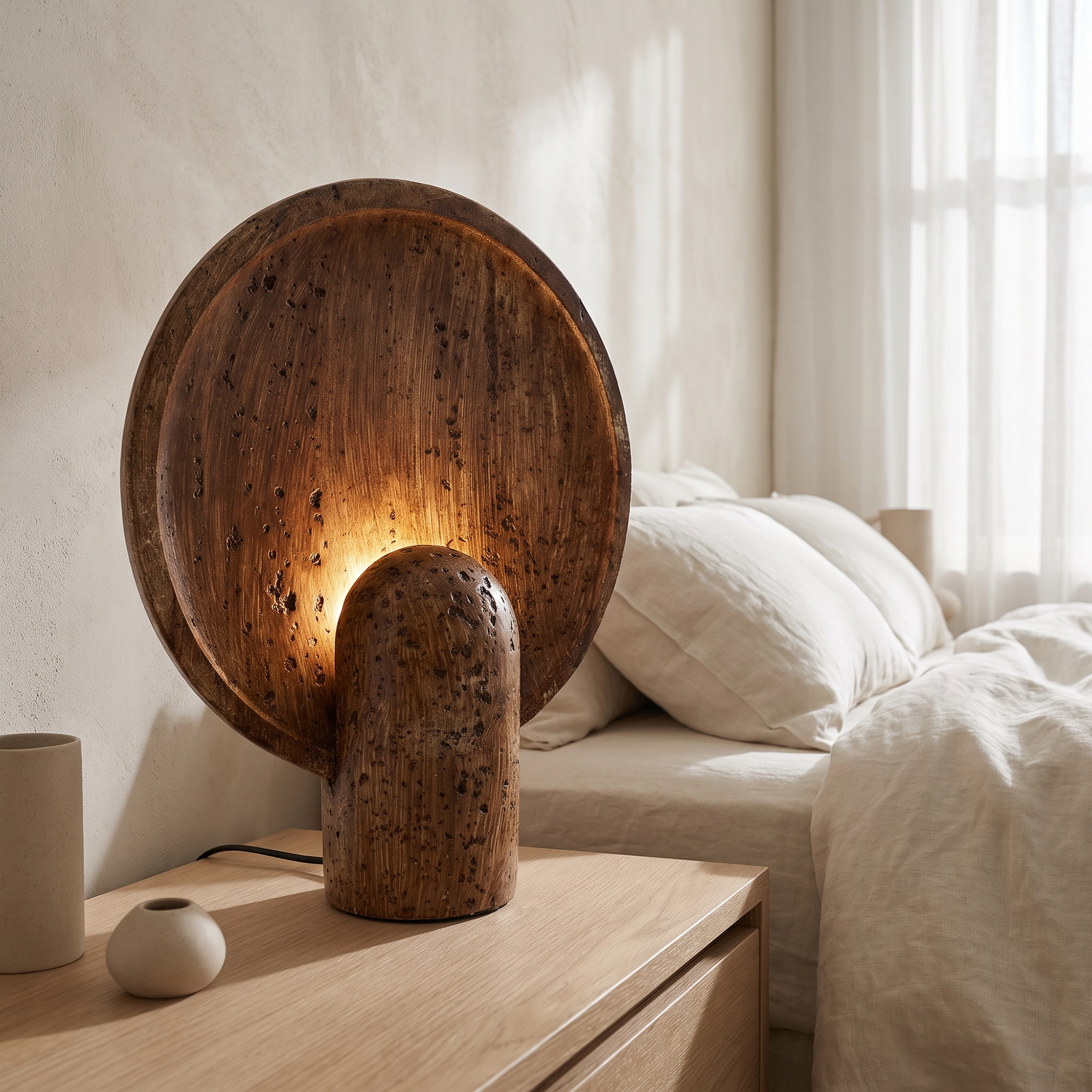 Umea Travertine Table Lamp