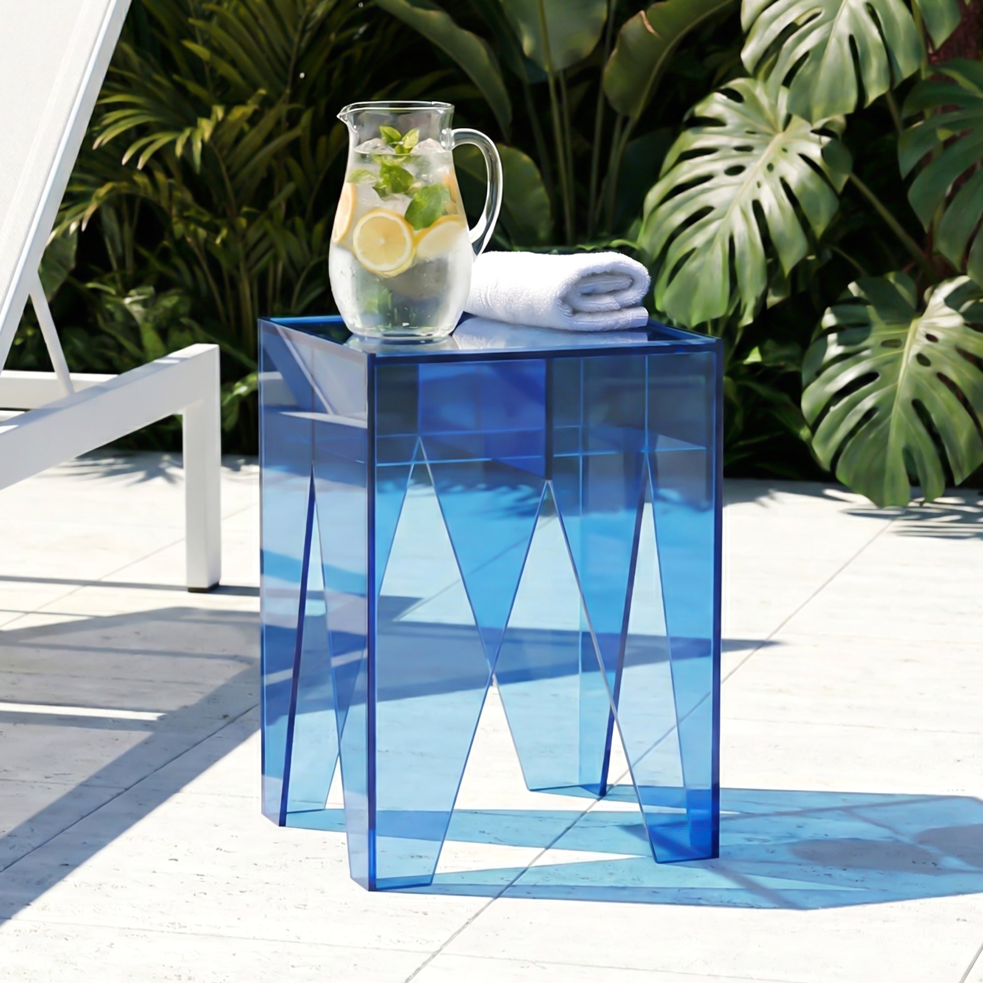 Varde Acrylic Bedside Table