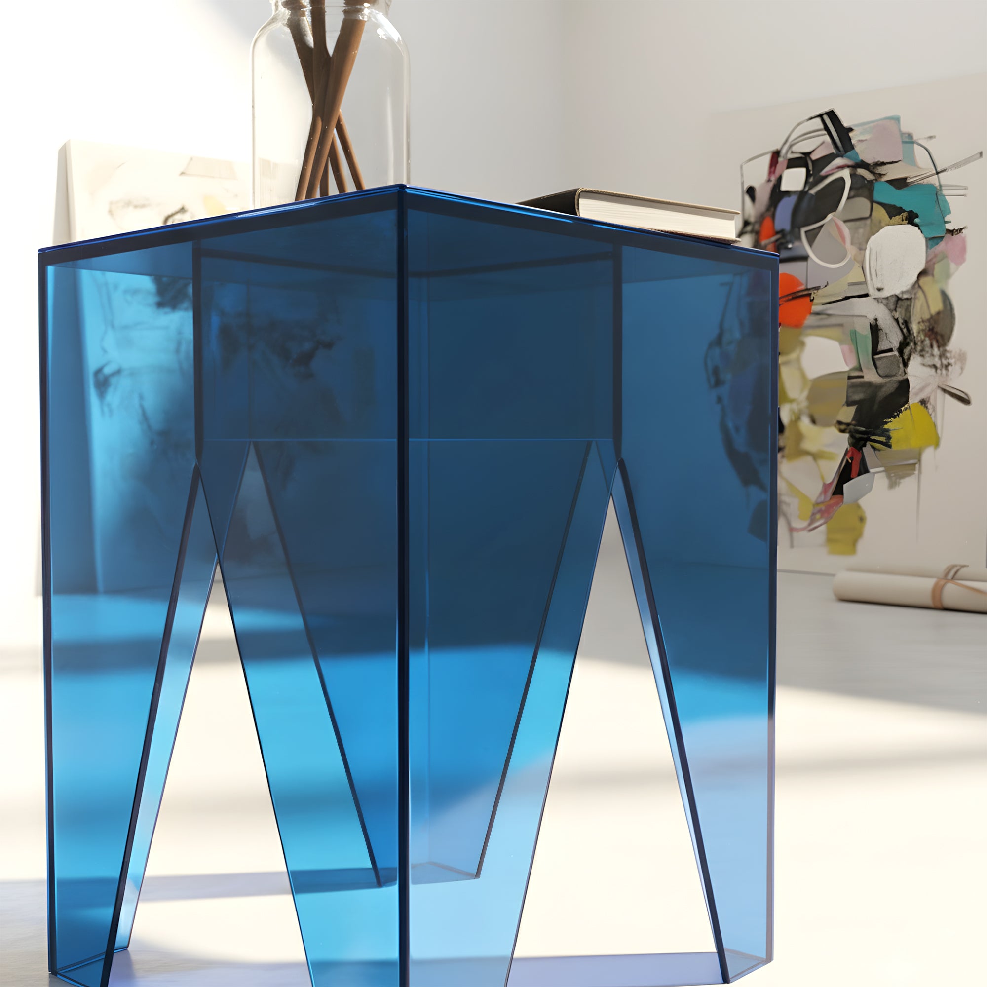 Varde Acrylic Bedside Table