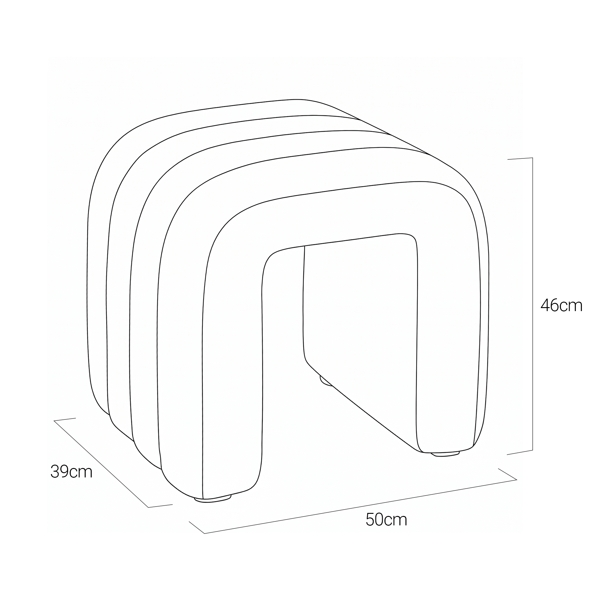 Skara Arch Ottoman Stool