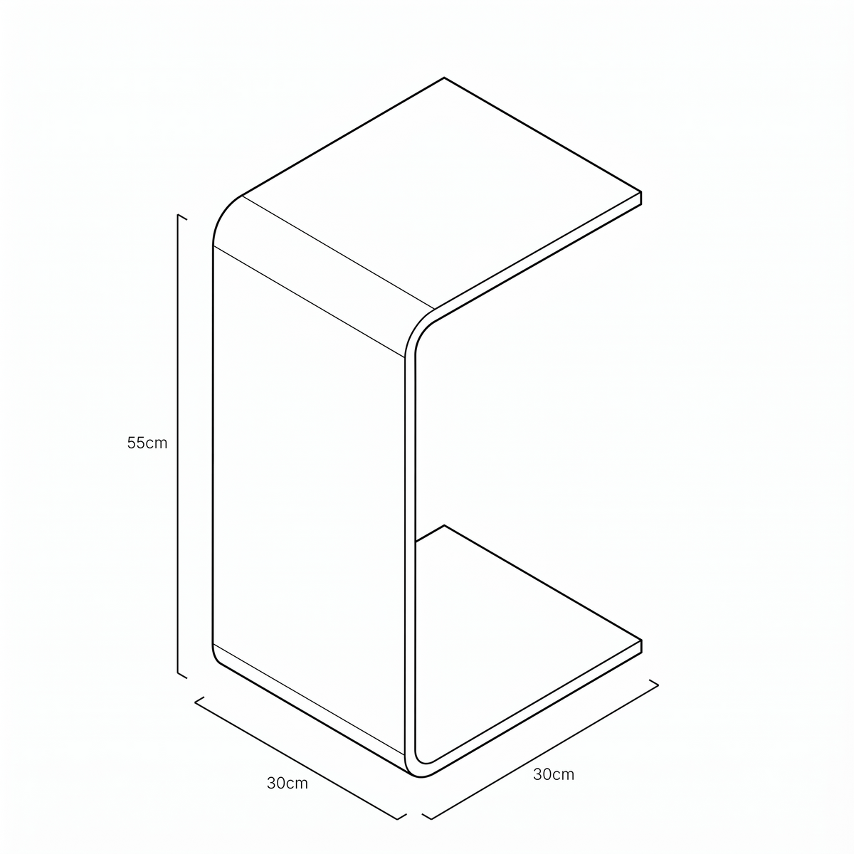 Allerød 2-in-1 Acrylic Side Table