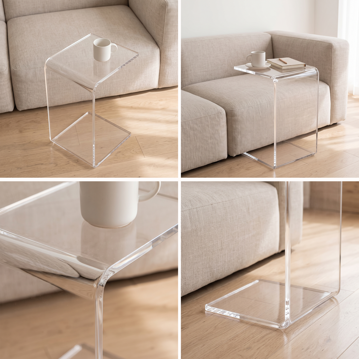Allerød 2-in-1 Acrylic Side Table