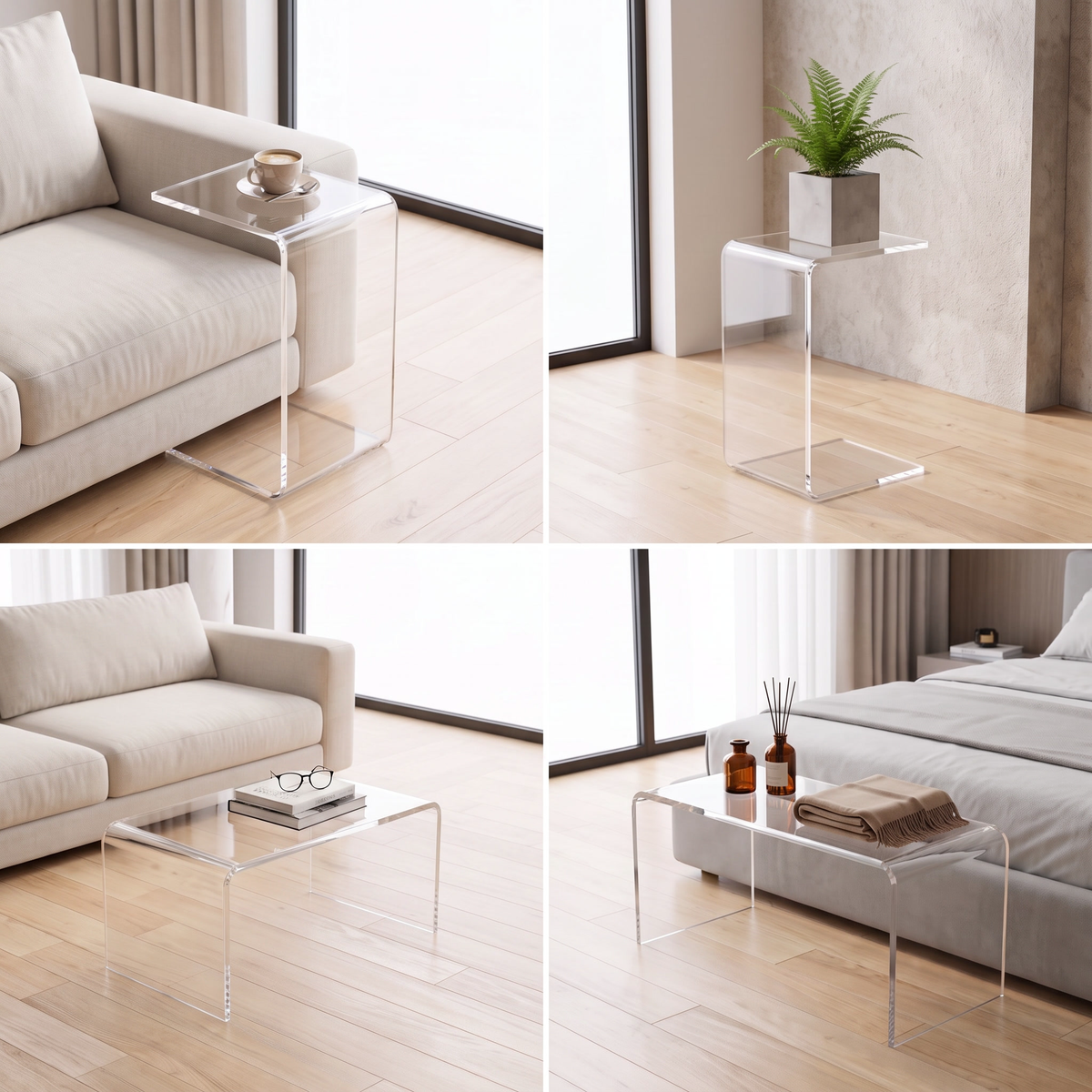 Allerød 2-in-1 Acrylic Side Table