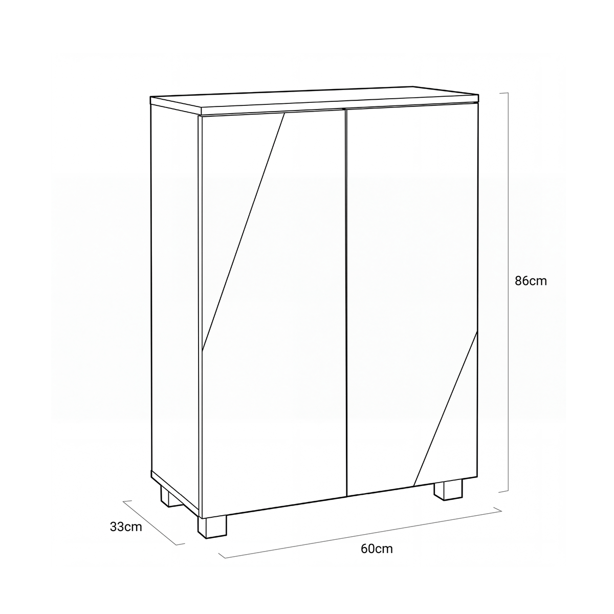 Åndalsnes Shoe Rack Storage Cabinet  - 2 Door