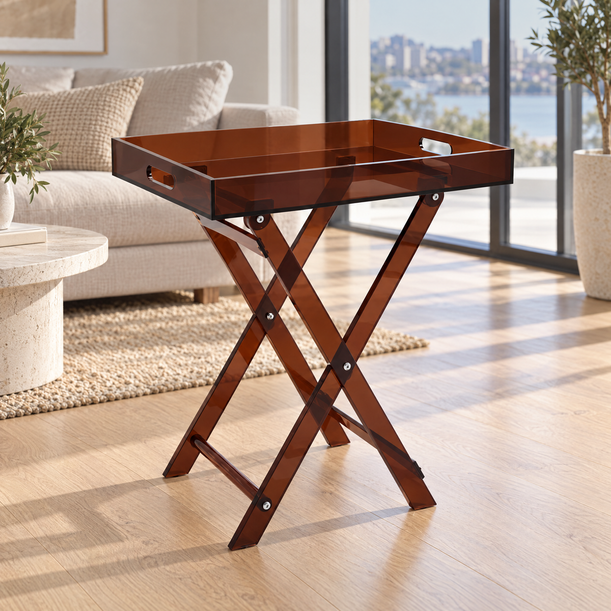 Askim Acrylic Folding Tray Table