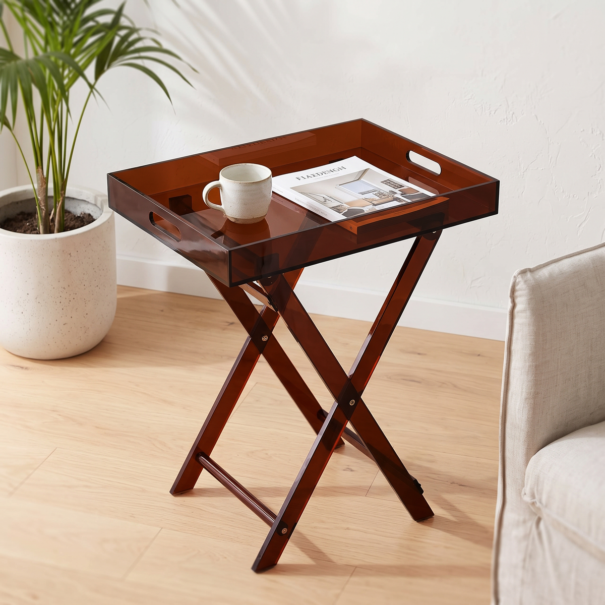 Askim Acrylic Folding Tray Table
