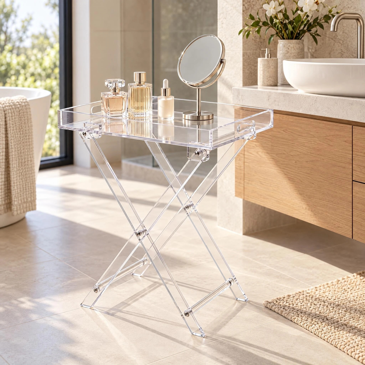 Askim Acrylic Folding Tray Table