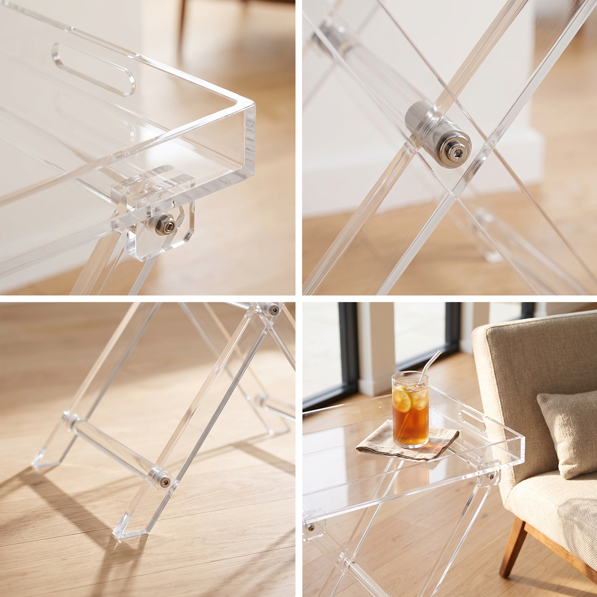 Askim Acrylic Folding Tray Table