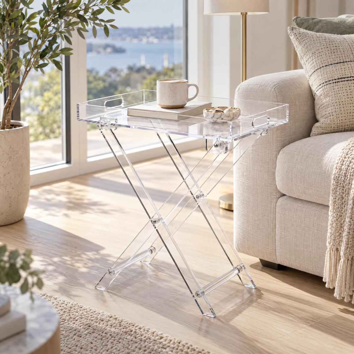 Askim Acrylic Folding Tray Table