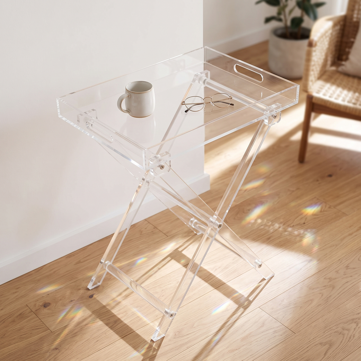 Askim Acrylic Folding Tray Table