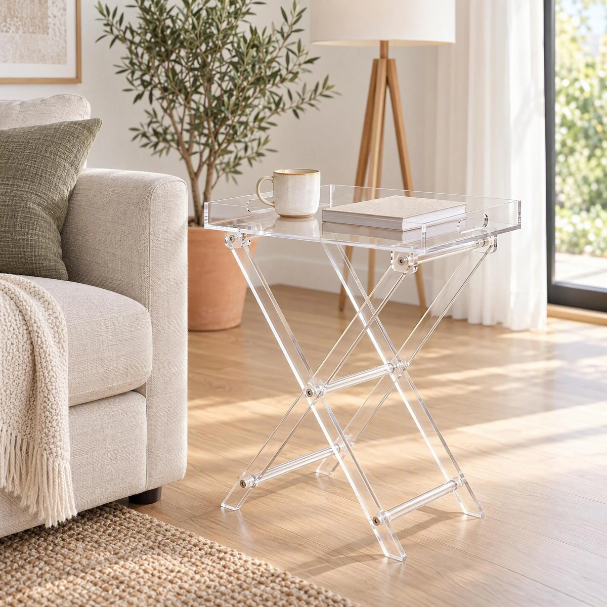 Askim Acrylic Folding Tray Table