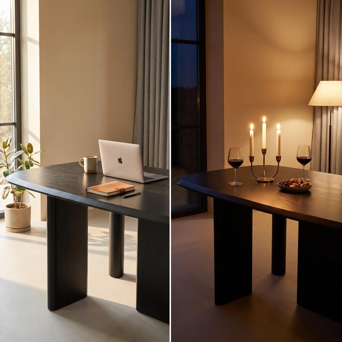 Billund Oak Veneer 4-6 Seater Dining Table