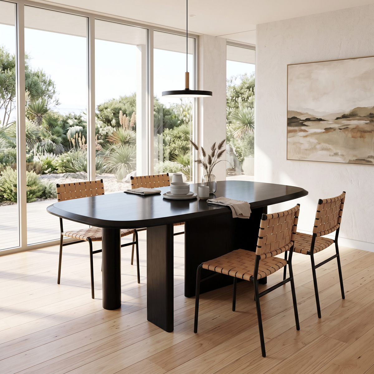 Billund Oak Veneer 4-6 Seater Dining Table