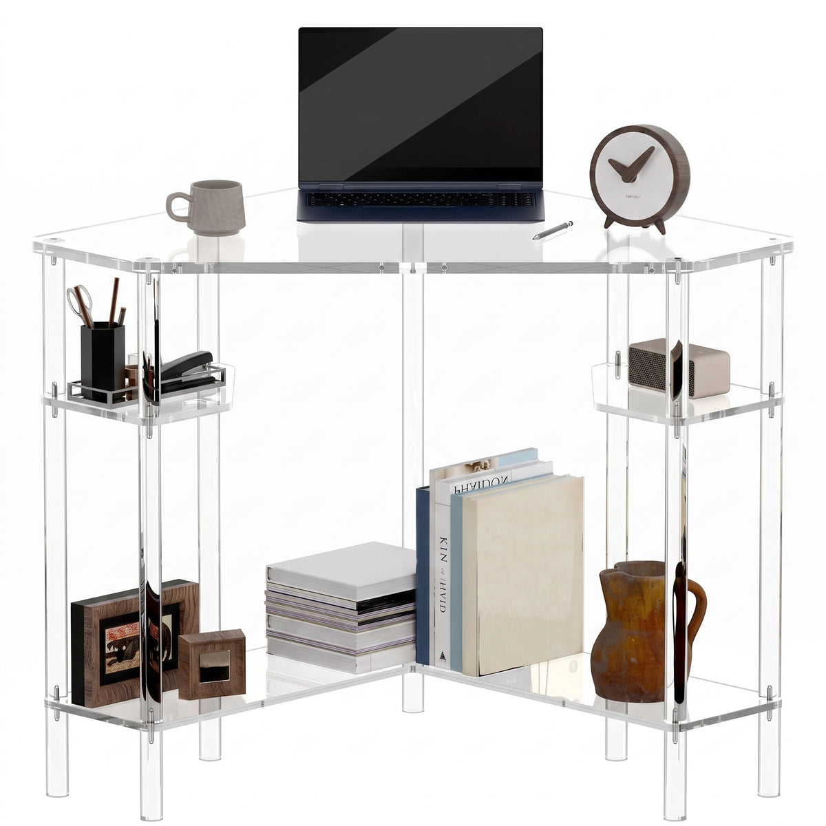 Bogense Acrylic Corner Desk