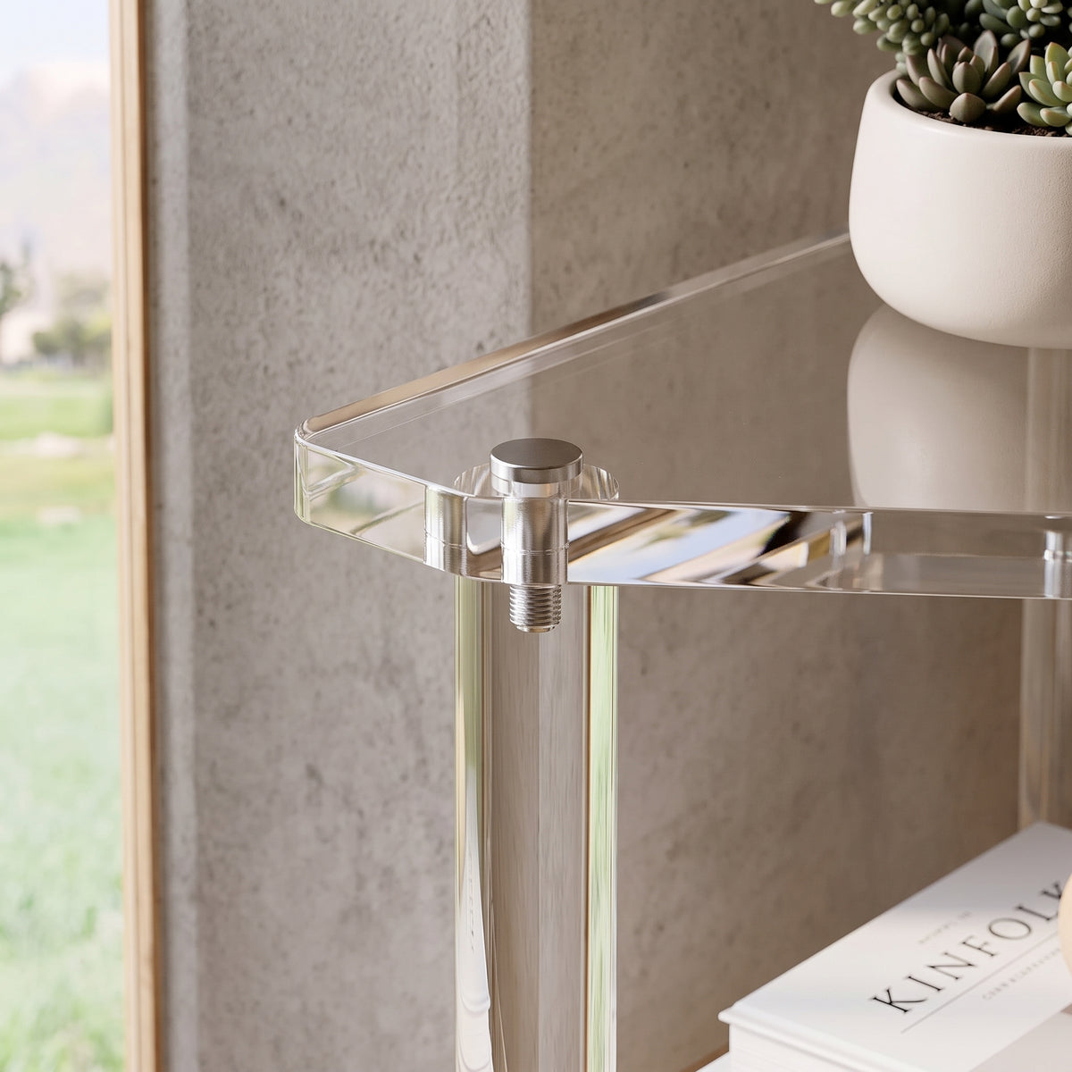 Bogense Acrylic Corner Desk
