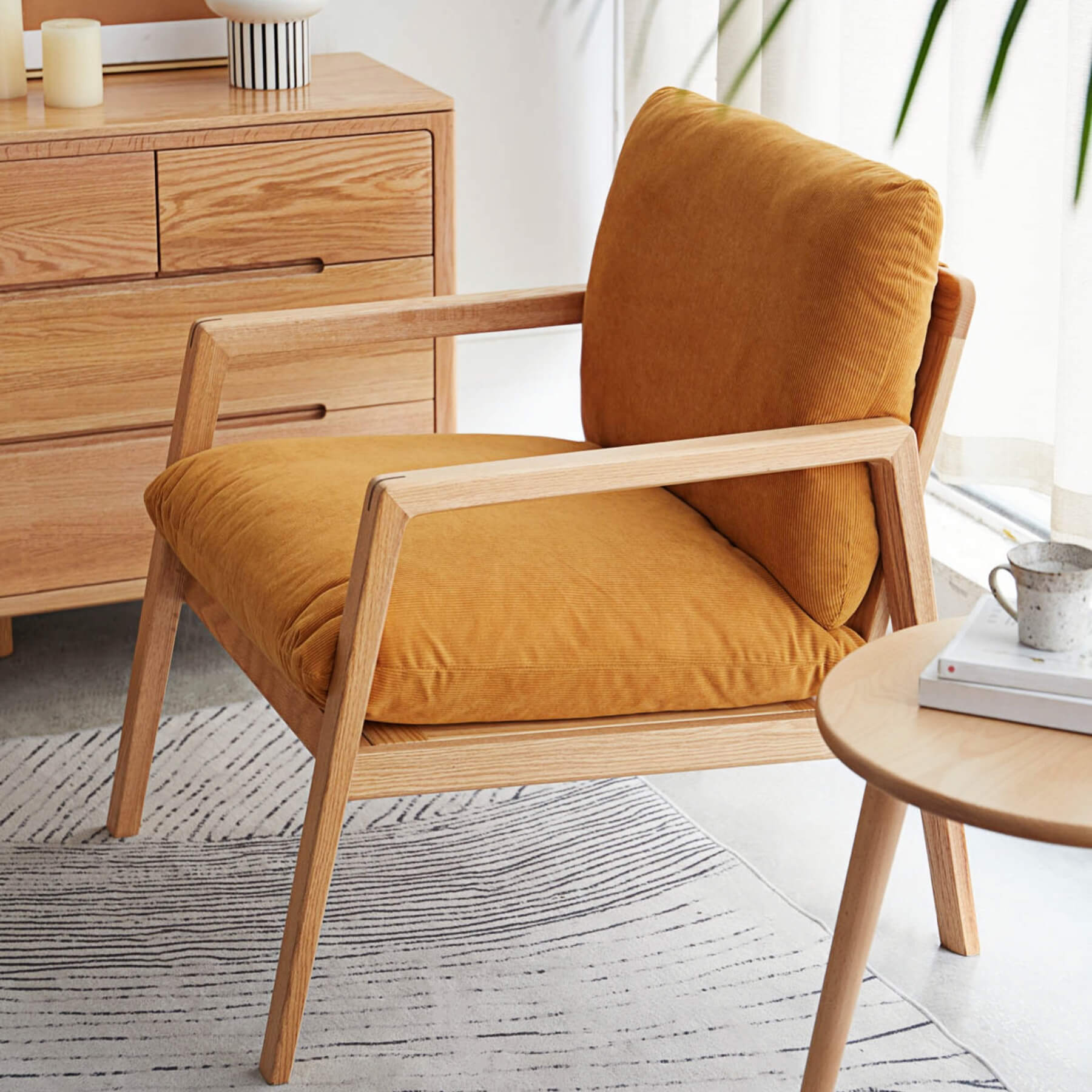Niane Solid Oak Armchair