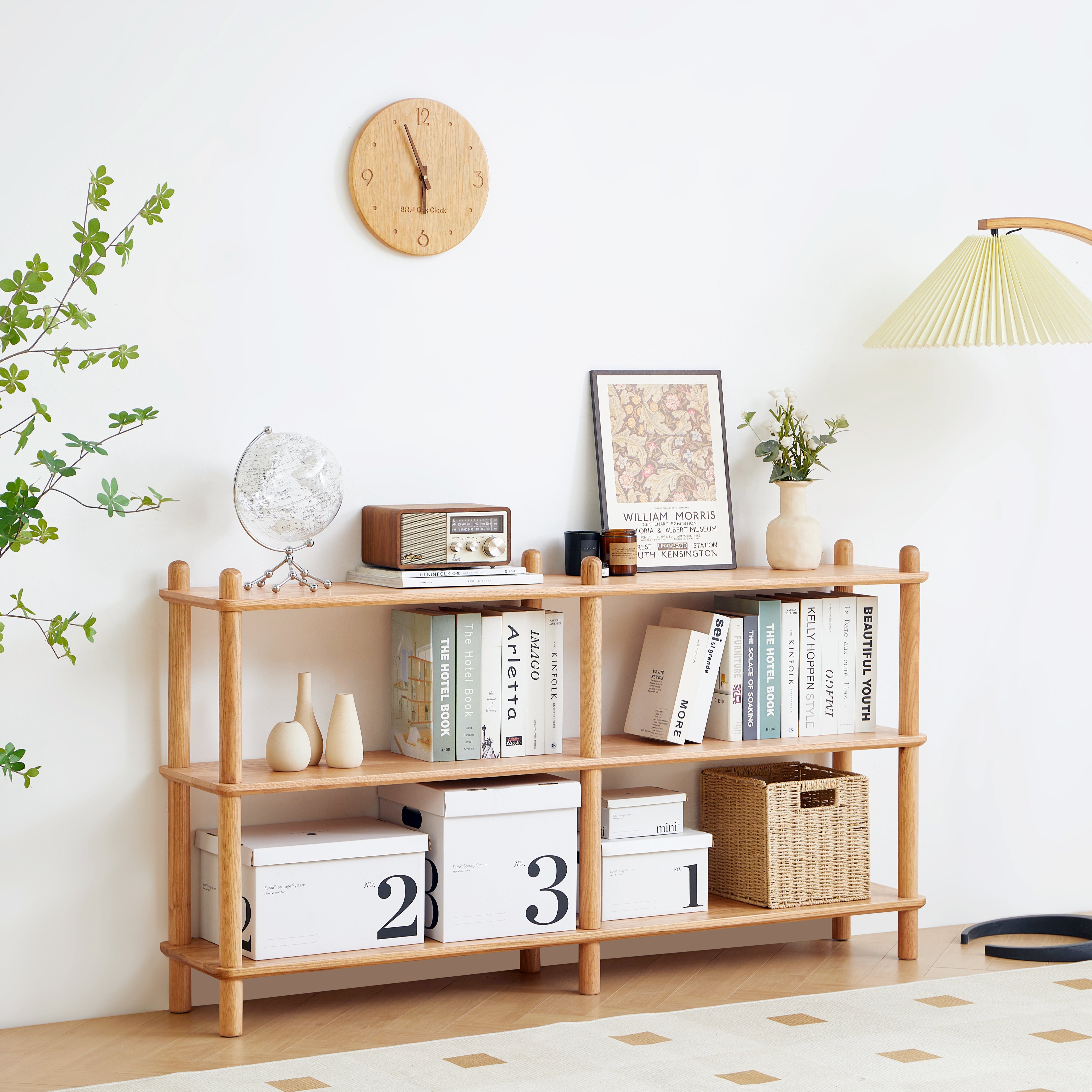 Harstad 2 Tier Solid Oak Display Shelf