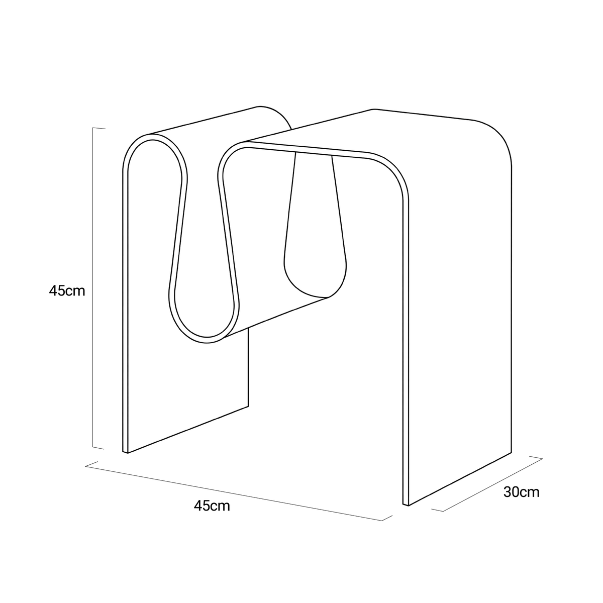 Gentofte Acrylic Bedside Table