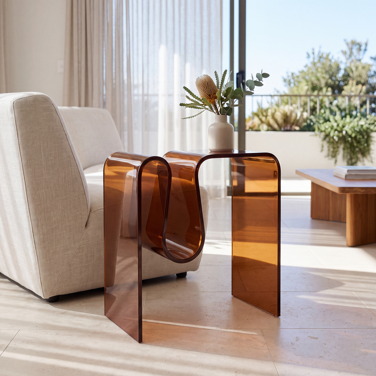 Gentofte Acrylic Bedside Table