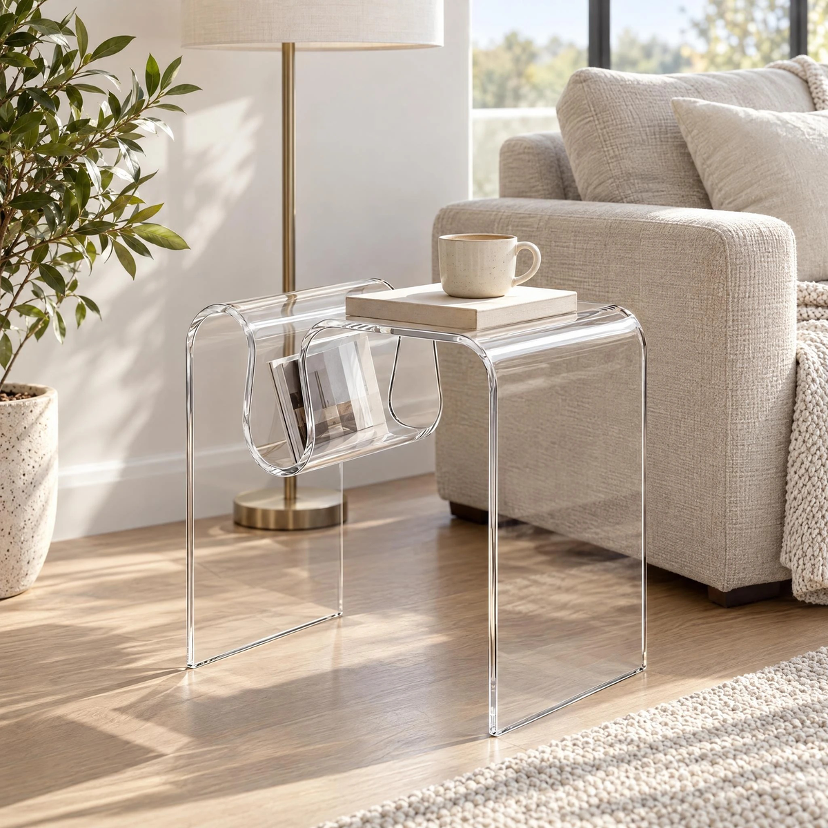 Gentofte Acrylic Bedside Table