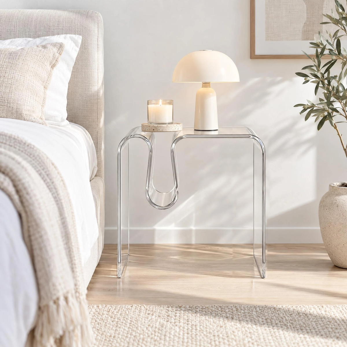 Gentofte Acrylic Bedside Table