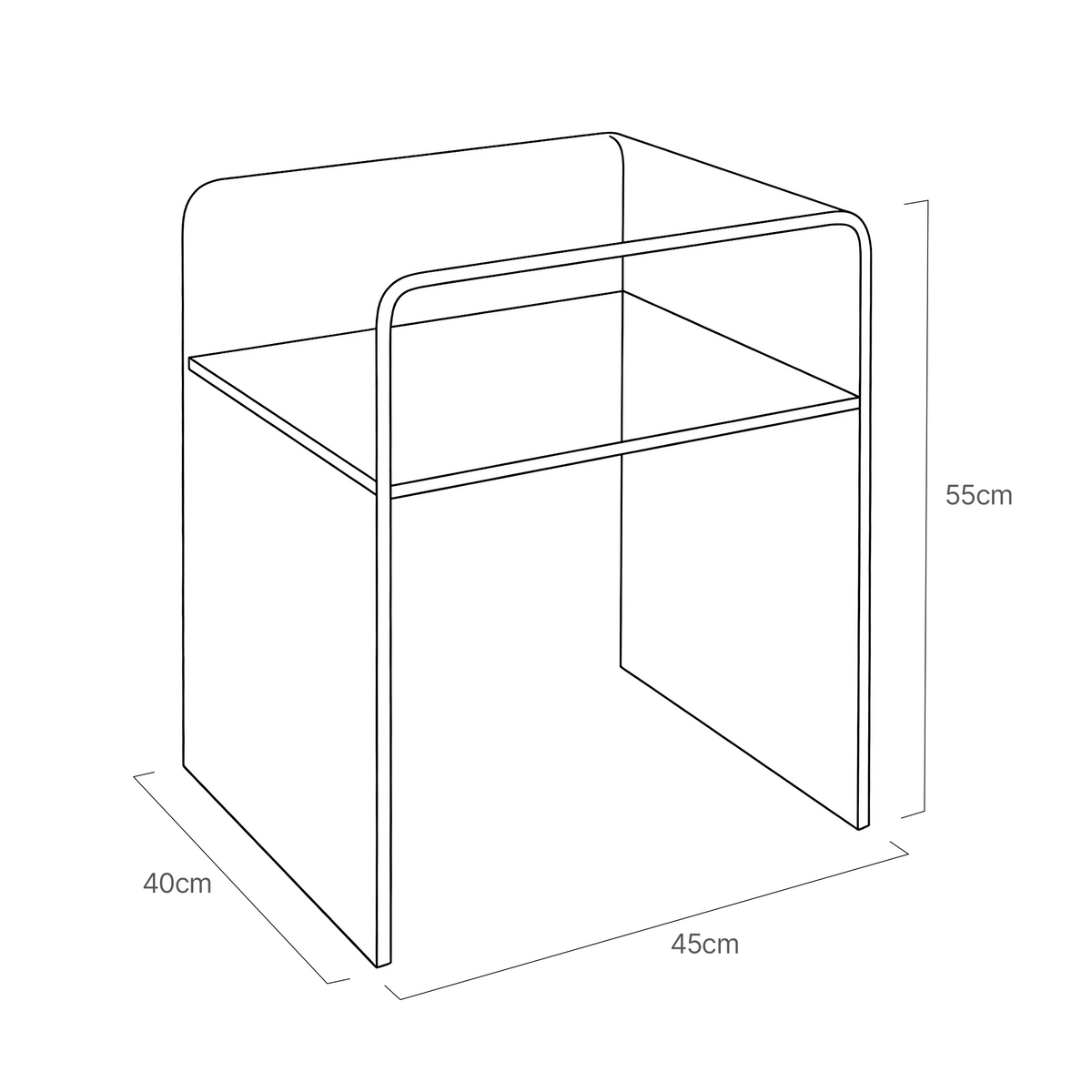 Glostrup Acrylic Side Table