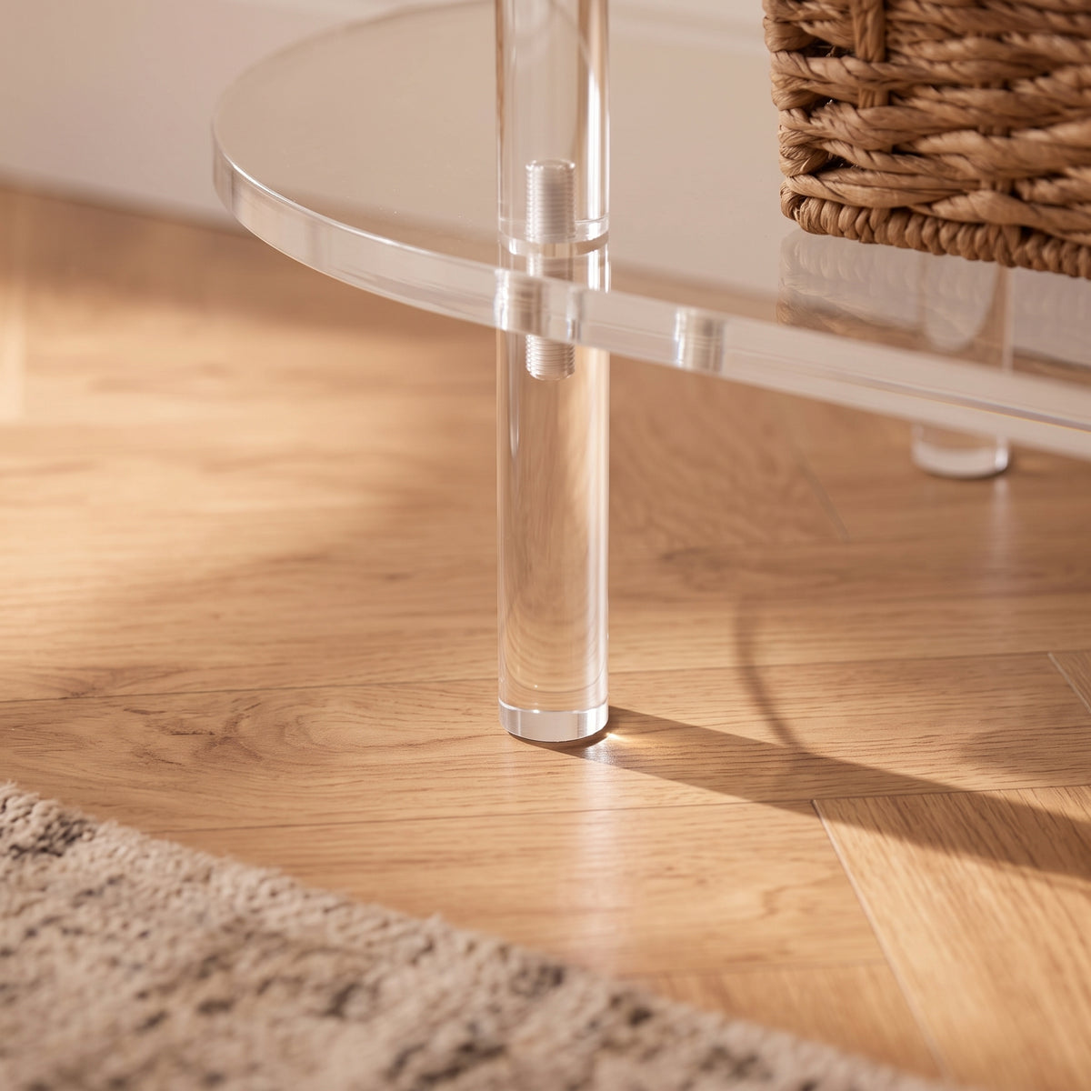 Grønnegata Acrylic 3 Tier Console Table
