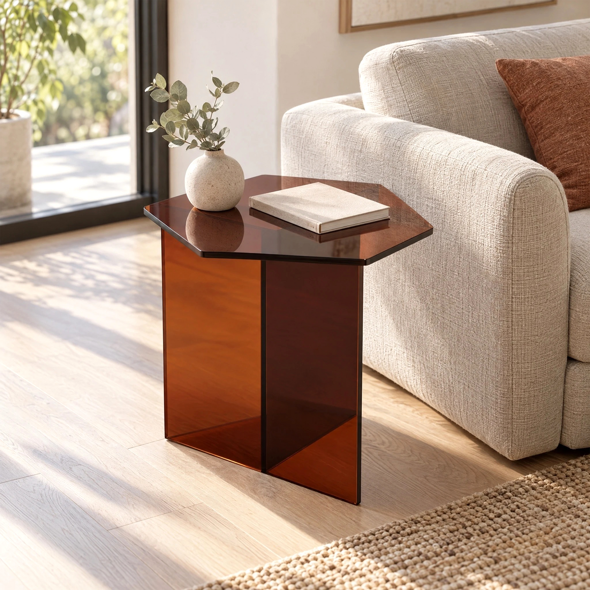 Herlev Acrylic Bedside Table