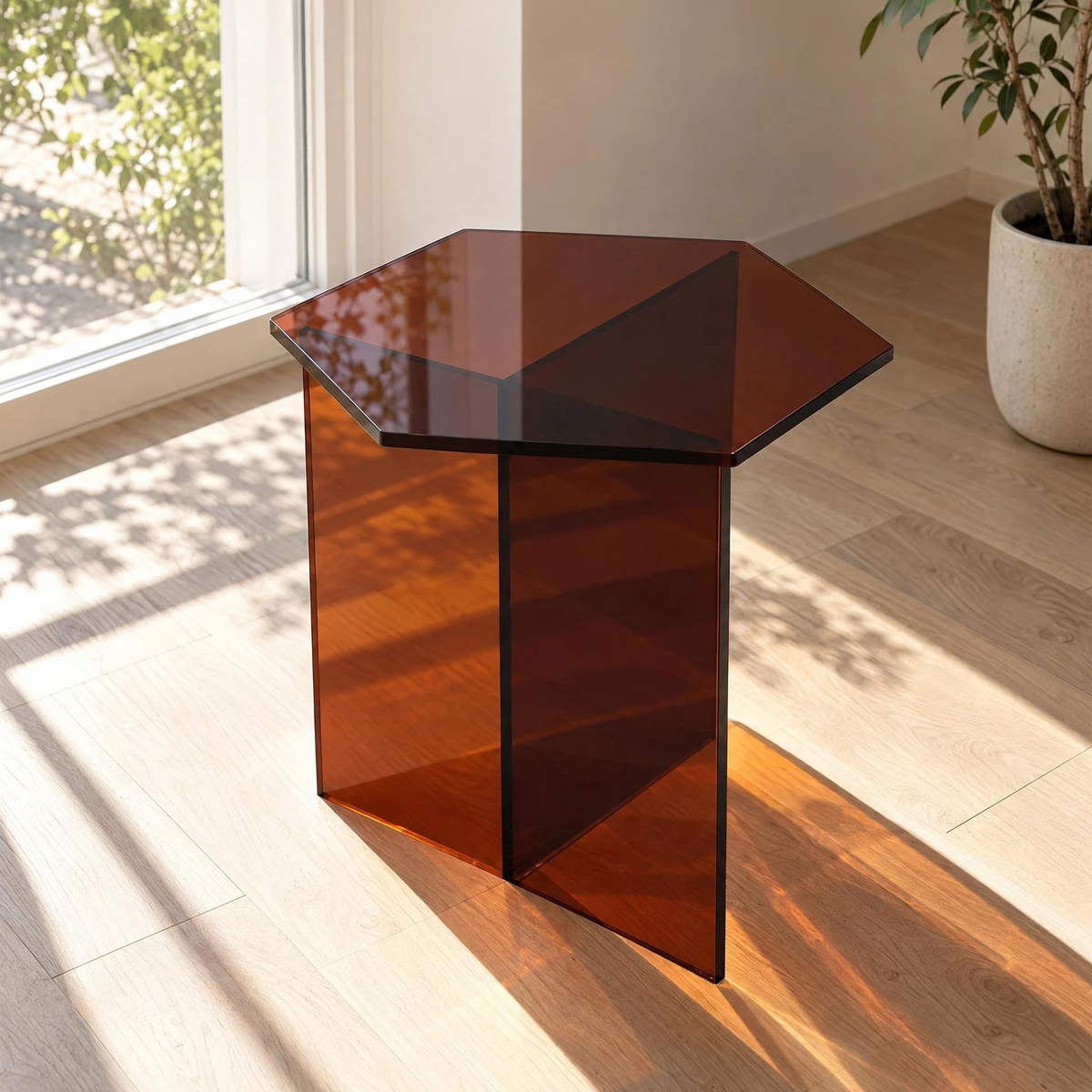 Herlev Acrylic Bedside Table