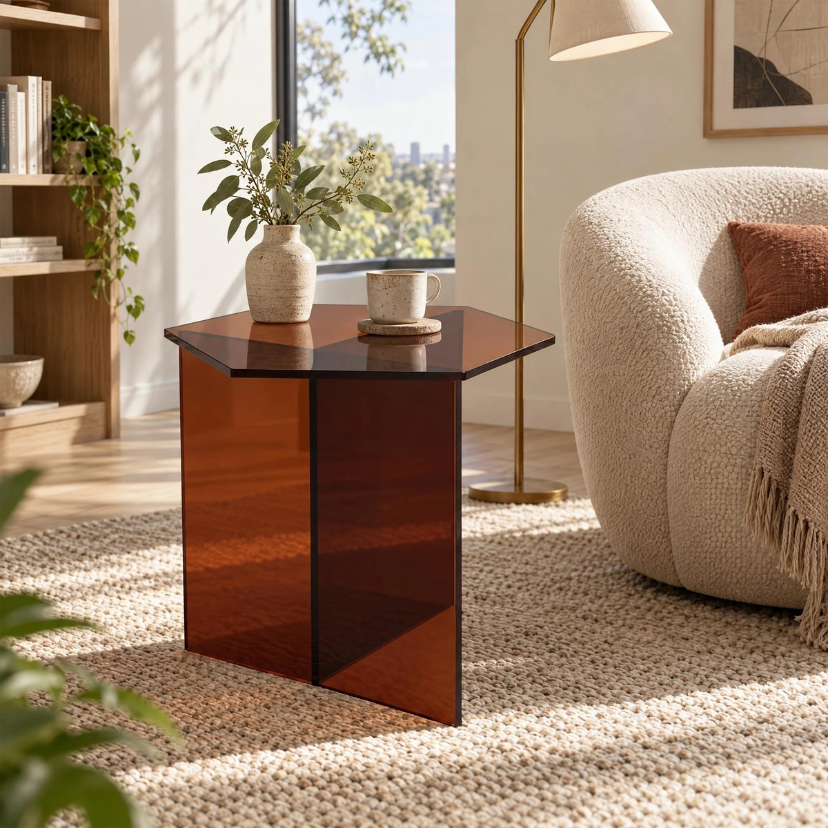Herlev Acrylic Bedside Table