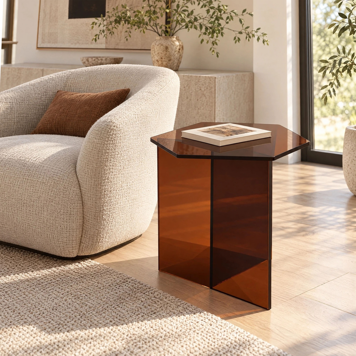 Herlev Acrylic Bedside Table