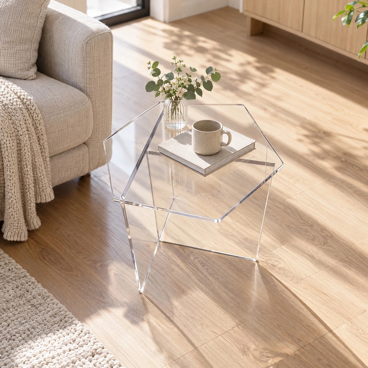 Herlev Acrylic Bedside Table