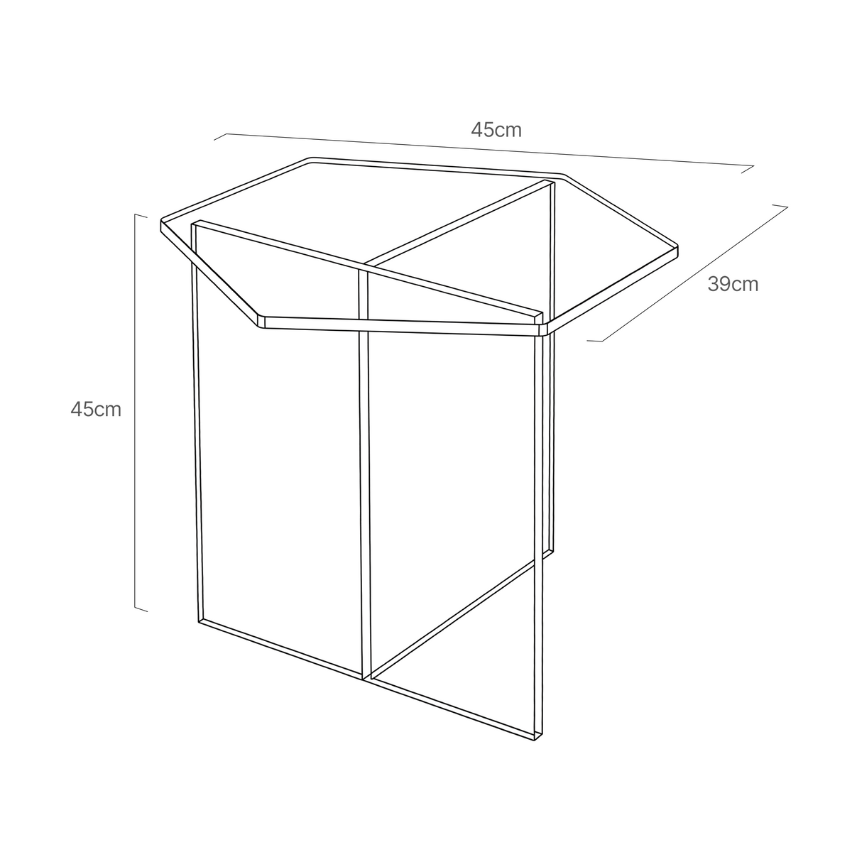 Herlev Acrylic Bedside Table