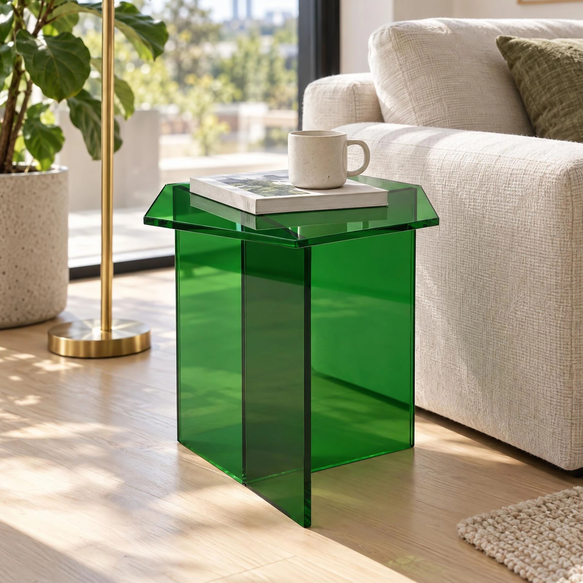 Herlev Acrylic Bedside Table