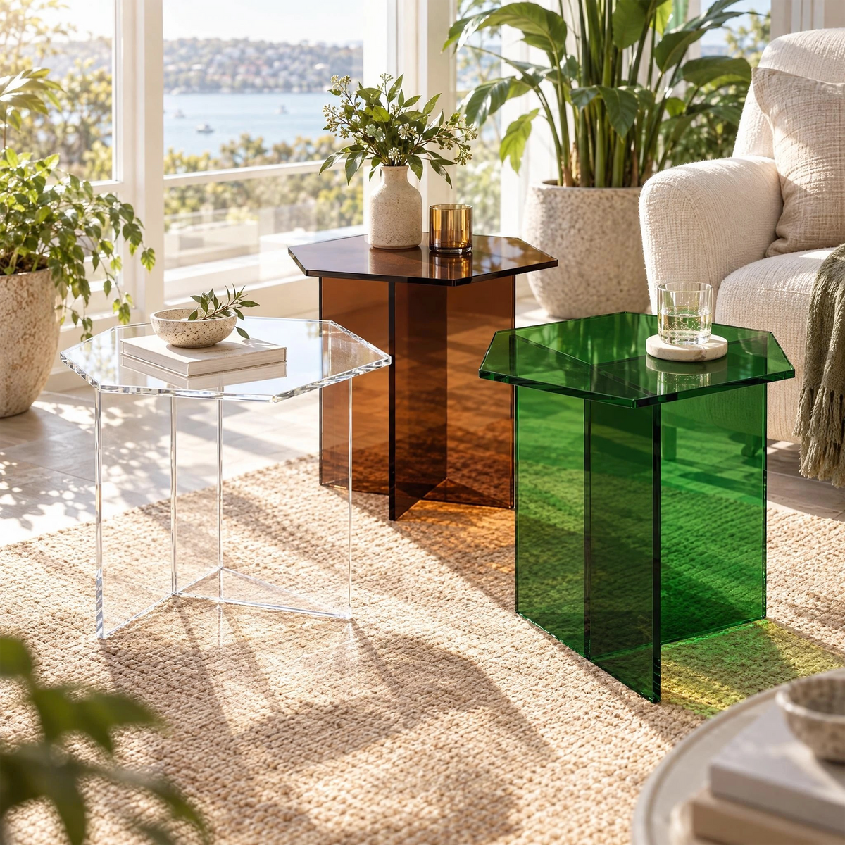 Herlev Acrylic Bedside Table